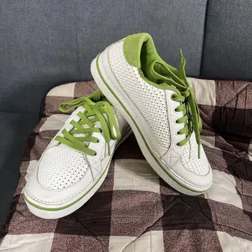 crocs 골프 통기성 메쉬 스니커즈 US M8 화이트/그린