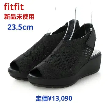 fitfit 미사용 새상품 23.5cm 통굽 시어 니트 샌들 (블랙)