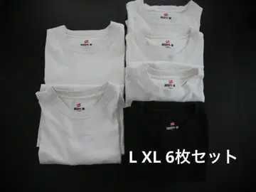 hanes beefy 6매 L XL 화이트 블랙 6매 세트