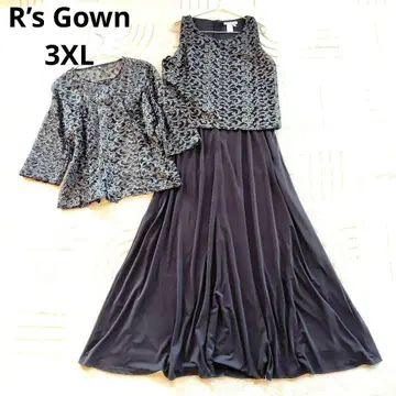 R's GOWN 3XL 셋업 노카라 자켓 원피스 워셔블
