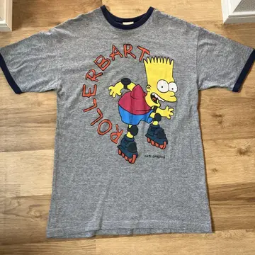 90년대 Bart Simpson 롤러 Bart 티셔츠 심슨