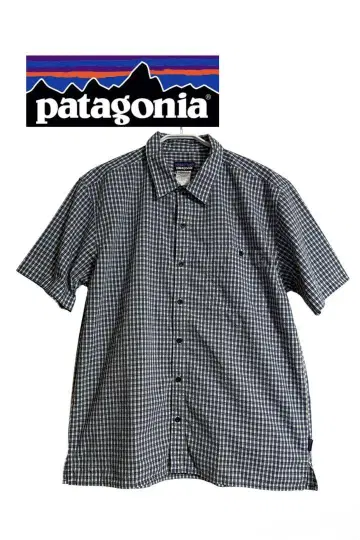 patagonia 체크 무늬 반팔 셔츠 L 사이즈 파타고니아