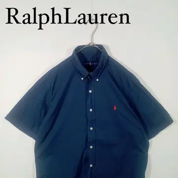 Ralph Lauren 네이비 반팔 버튼 다운 셔츠 랄프 로렌 L