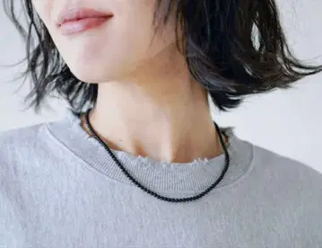 새상품 [ eL+1 ] beads short necklace 블랙 오네상