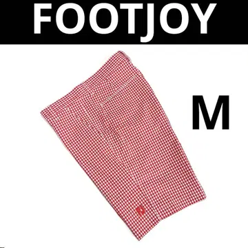 풋조이 깅엄 체크 패턴 하프 팬츠 M
