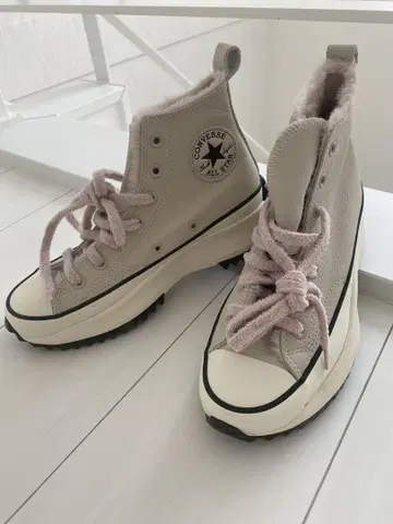 런스타 하이크 하이 레더 스니커즈