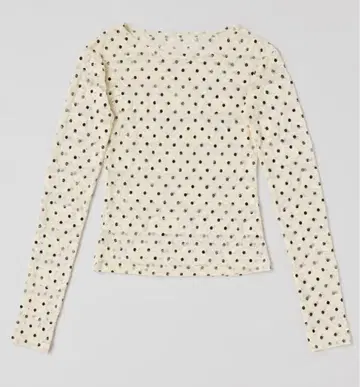 [완판템] POPPY 아사기-뇨 DOTLACESEE-THROUGH TOP
