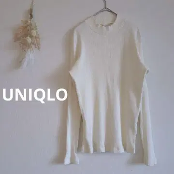 UNIQLO 전체 리브 하이넥 긴팔 스웨터 [XL] 레이어드 암홀 넓음