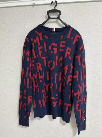 TOMMY HILFIGER 로고 프린트 스웨터 S