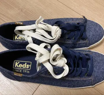 케즈 스니커즈 24.5 데님 원단 신발 keds