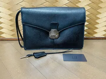 dunhill 던힐 클러치백 세컨드 백 열쇠 포함 천연 가죽 블랙
