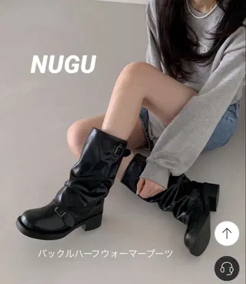 NUGU SHU AND 0488 버클 하프 워머 부츠 / 24cm