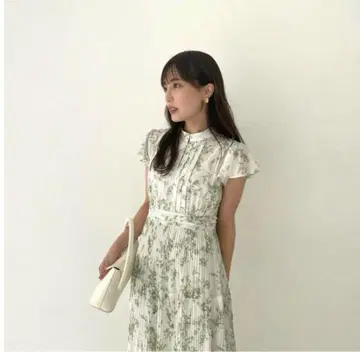 FRAY I.D 플리츠 프린트 원피스
