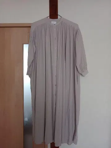 mumokuteki 원피스 연한 그레이 긴팔