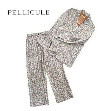 [새상품급] pellicule 세로 주름 가공 오버 실루엣 셋업