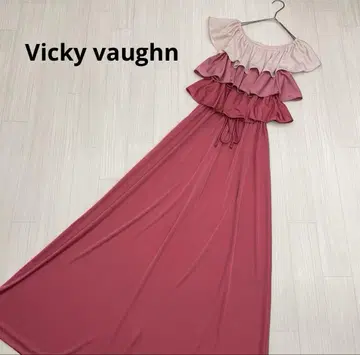 Vicky vaughn 빈티지 티어드 맥시 기장 원피스