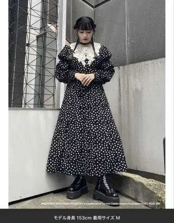 꽃무늬 레이스 옷깃 원피스 M 사이즈