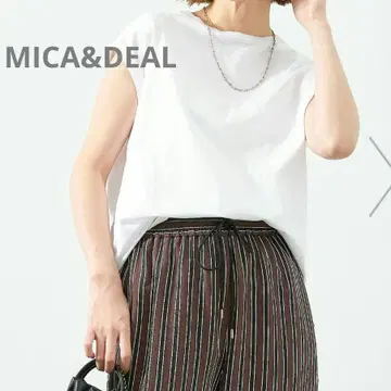 MICA&DEAL 헴 라운드 슬리브리스 T-shirt 완판템