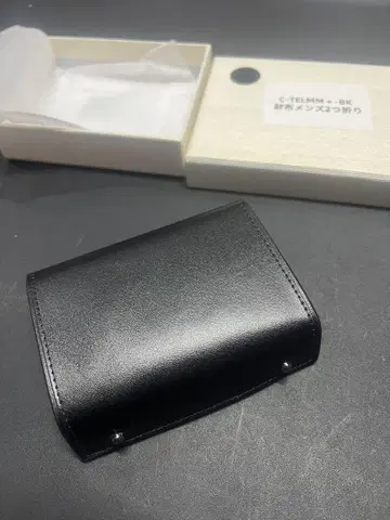 지갑 블랙 가죽 코인 케이스 박스 포함