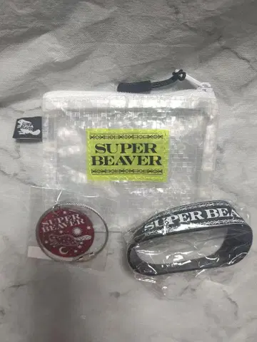 새상품 SUPER BEAVER 3점 세트 미니 파우치 라바반 키링