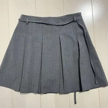 SLOWAND 속바지 부착 스트라이프 플리츠 스커트