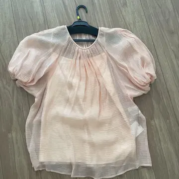 ANAYI 벌룬 슬리브 핑크 블라우스 36 미사용 새상품