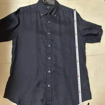 폴스미스 린넨 버튼 다운 셔츠 XL 사이즈 네이비 컬러 다크 블루