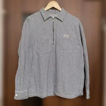 XLARGE 스트라이프 하프 지퍼 M