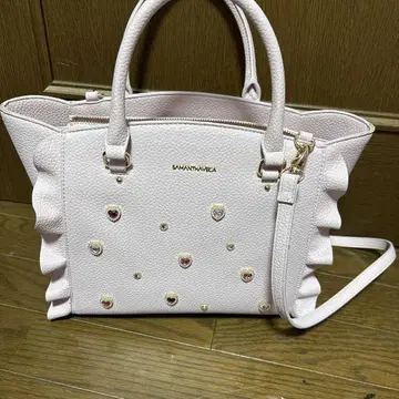 사만다 타바사 프릴 장식 백 핑크