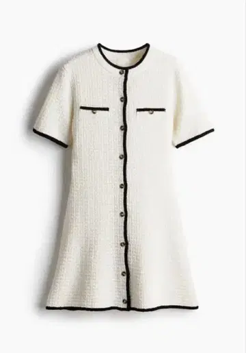 H&M 화이트 반팔 원피스