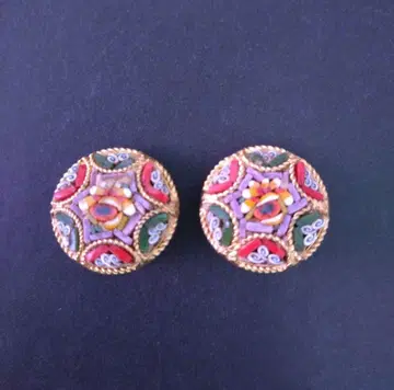 빈티지 모자이크 귀걸이