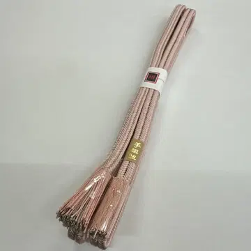 새상품 순수 실크 오비지메 관모  수제 꼬임 술 핑크