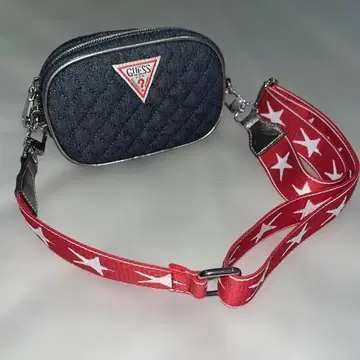 [새상품급] GUESS 데님 허리, 숄더 2WAY 백