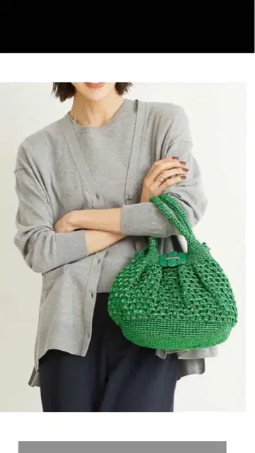 그린 메쉬 라메 토트백 2WAY