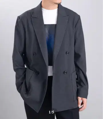 So 오오야마 슌 다크 그레이 더블 자켓 M 사이즈 [새상품급]