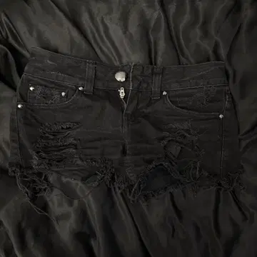 LIP SERVICE 블랙 데미지 숏팬츠 y2k 갸루