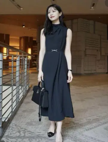 laubeblanc Belted Drape Dress S Black