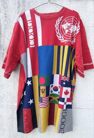 COOGI 국기 디자인 티셔츠 XXXL 쿠지