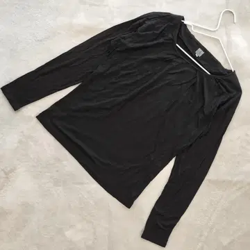 Calvin Klein 보트넥 시어 상의 긴팔 블랙 M