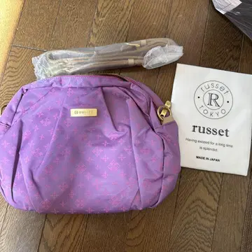 새상품 러셋 russet 나일론 숄더 모노그램 보라색