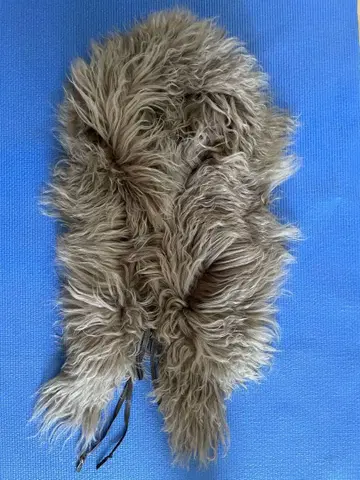 양가죽 무스탕 숄 브라운 보아 퍼 장모 타입