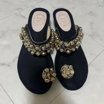 Royal Party 비쥬 플립플랍 블랙