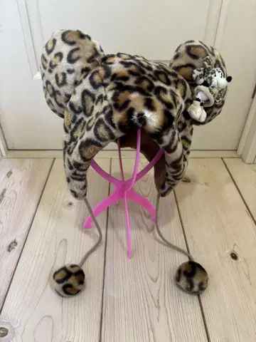 새상품급 디즈니 팬 캡 레오파드 무늬 미니 마우스 58cm