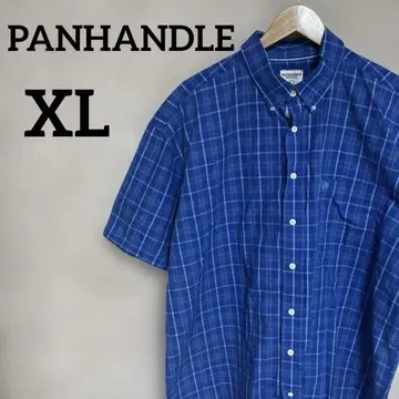 PANHANDLE 웨스턴 체크 셔츠 XL 블루