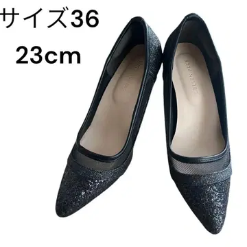 LELIEN PLUS 블랙 글리터 펌프스 사이즈 36 23cm