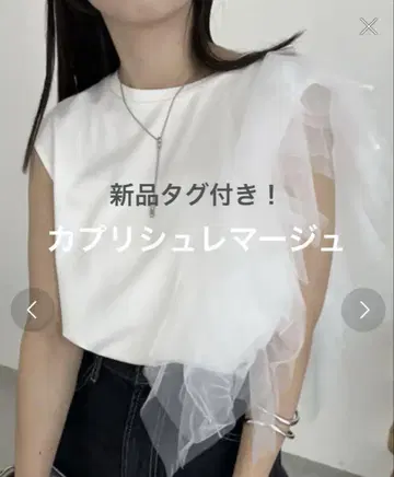 택 포함 새상품! 카프리슈레마쥬 아지메 튤 T셔츠