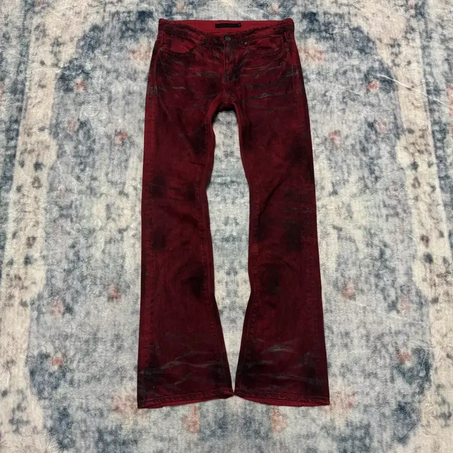 パンツ 2000s FUGA coating flared denim archive Fuga 00s archive red coating flare denim on Bunjang Global Site.