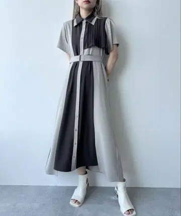 [ HARE ] 플리츠 절개 원피스
