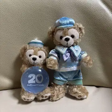 디즈니씨 택 접힘 더피 20주년 인형 배지 참