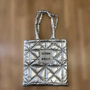 CITEN 시텐 패딩 토트 백 실버